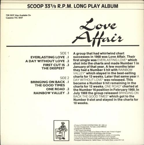 The Love Affair Love Affair EP UK 7